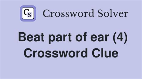 part of ear crossword clue|ear part 4 crossword.